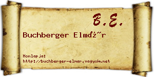 Buchberger Elmár névjegykártya